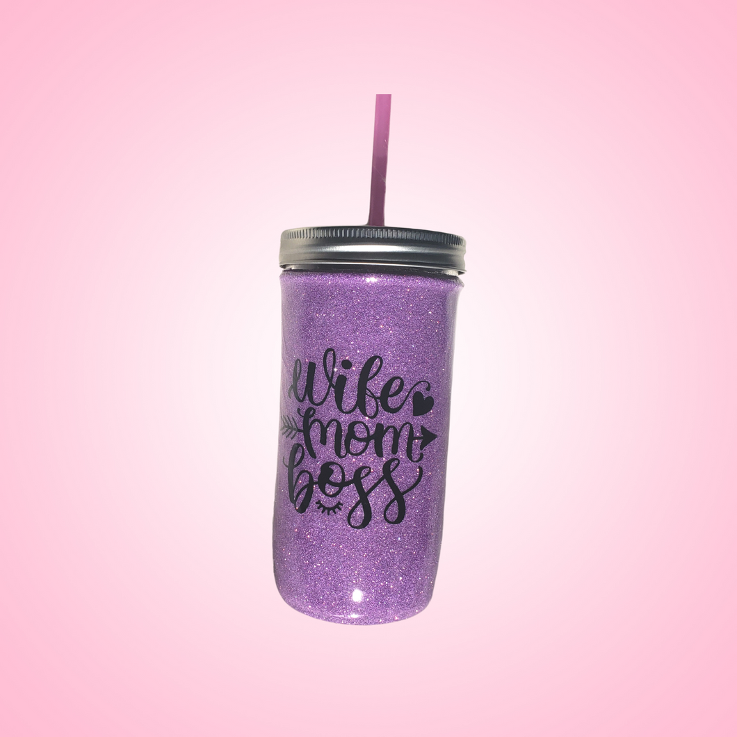 Boss Mom Mason Jar