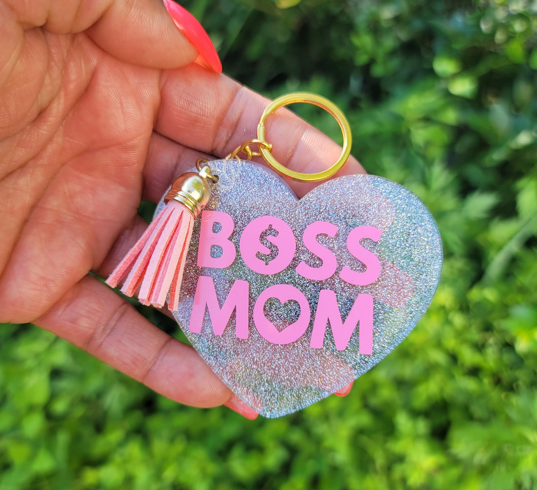 Boss Mom Keychain